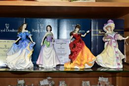 FOUR BOXED ROYAL DOULTON FIGURES, 'Lily' (Lady Doulton 1995 - Michael Doulton Exclusive) HN3626,