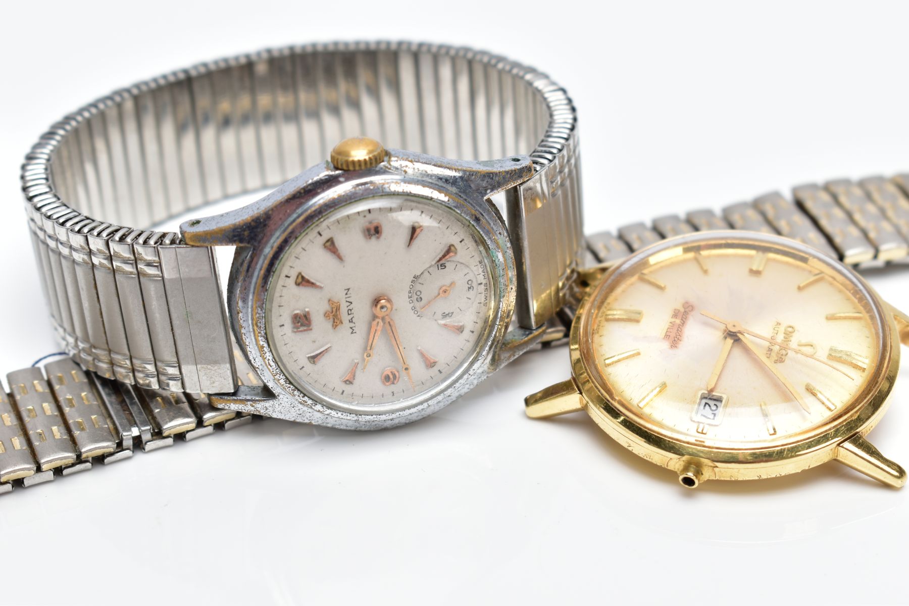 TWO GENTS WRISTWATCHES, to include an Omega Seamaster, circular gold tone dial signed 'Omega - Image 2 of 6