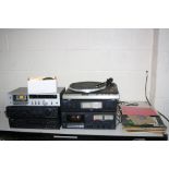 A VINTAGE AUREX COMPONANT HI FI including a SY-530B Pre amp (working), a SC-530B Power amp (