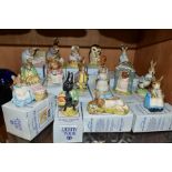 FIFTEEN BOXED ROYAL ALBERT BEATRIX POTTER FIGURES, 'Hunca Munca', 'Little Black Rabbit', 'Peter in