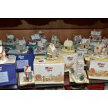 SEVENTEEN LILLIPUT LANE SNOW COVERED SCULPTURES, fifteen with boxes, all with deeds, comprising