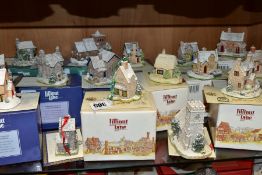 SEVENTEEN LILLIPUT LANE SNOW COVERED SCULPTURES, fifteen with boxes, all with deeds, comprising