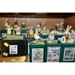 ELEVEN VILLEROY & BOCH FOXWOOD TALES FIGURES, comprising 'Rue Rabbit' No 1, 'Jeremy Badger' No 3, '