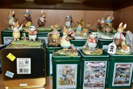 ELEVEN VILLEROY & BOCH FOXWOOD TALES FIGURES, comprising 'Rue Rabbit' No 1, 'Jeremy Badger' No 3, '