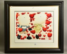 MACKENZIE THORPE (BRITISH 1956) 'DANCING IN LOVE' a limited edition print 31/295 a dancing couple
