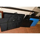 SIX PORTFOLIO CARRIERS, suitable for art or prints, three are fabric covered, three are plastic,