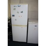 A FRIDGEMASTER FRIDGE FREEZER 56cm wide 144cm high (PAT pass and working @ 5 and -18 degrees)