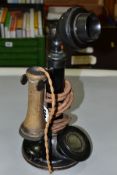A G.P.O. TYPE 150 CANDLESTICK TELEPHONE, version for use with manual exchange as fitted with dummy