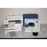 TWO ELNA SEWING MACHINES including a 6000 Computer with cover, accessories, pedal etc and a SU