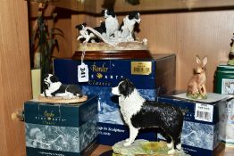 THREE BOXED BORDER FINE ARTS SCULPTURES, 'Our Nell' (Border Collies) B0853 (signed to base Ray Ayres