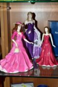 TWO BOXED COALPORT FIGURINES, 'Lady Helen' (By Royal Command) and 'Loving Daughter' (Sentiments),