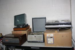 A COLLECTION OF VINTAGE HI FI AND VISUAL EQUIPMENT including a Philips 4407 reel to reel player, a