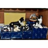 FIVE BOXED BORDER FINE ARTS STUDIO SCULPTURES, comprising Border Collie, seated style four, A2087