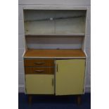 A VINTAGE KITCHEN CABINET, width 92cm x depth 39cm x height 149cm (sd)