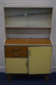 A VINTAGE KITCHEN CABINET, width 92cm x depth 39cm x height 149cm (sd)