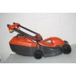 A FLYMO FLEXIMO ELECTRIC LAWN MOWER with grass box (PAT pass and working)