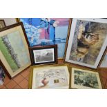 ASSORTED FRAMED PRINTS, to include Karl Brenders limited edition print of a Lion 'Kalahari',