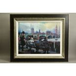 CHRISTIAN HOOK (BRITISH 1971) 'EMBANKMENT' a limited print of a London cityscape 10/195, signed