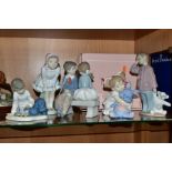 FIVE NAO FIGURES/GROUP, comprising 'First Love' No 1136 girl and boy figure group, height 16.5cm,