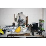 A COLLECTION OF TOOLS AND MISC ITEMS including a MATSUI DAB Radio, a Performance Detail Sander (both