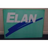 A PLASTIC PETROL SIGN READING ELAN 160cm x 117cm