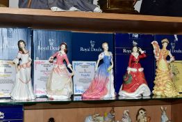 FIVE BOXED ROYAL DOULTON FIGURES, comprising limited edition 'Le Bal' HN3702, No 1821/5000, with