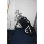 A DUNLOP GOLF BAG containing Dunlop and Donnay golf clubs