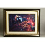 ROLF HARRIS (AUSTRALIA 1930) 'BUS STOP, HYDE PARK CORNER', a limited edition print of London at