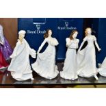 TEN ROYAL DOULTON SENTIMENTS FIGURES, nine with boxes, 'Thinking of You' HN3124, 'Forget-Me-Not'