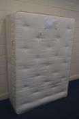 A JOHN LEWIS 4FT6 DIVAN BED AND MATTRESS