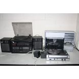 A SHARP VZ-3510 LINEAR TRACKING MUSIC CENTRE Spares or Repairs , a Toshiba sl-7 hi fi with