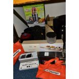 VARIOUS KITCHEN RELATED ITEMS, etc, to include two Le Creuset orange bags, boxed Le Creuset 'Matiere