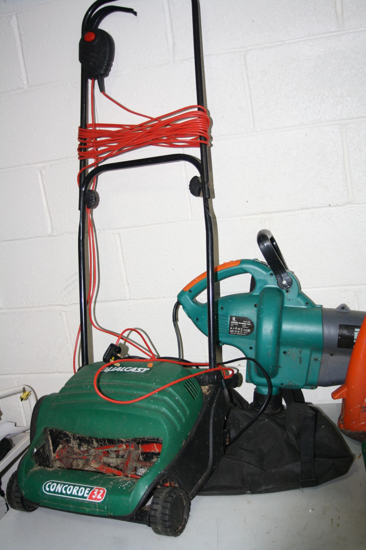 A POWERBASE GARDEN BLOWER, a Flymo Revolution 2000 strimmer and a Qualcast Concorde 32 lawn mower ( - Image 2 of 3