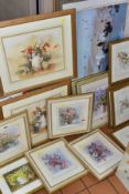 DEREK BROWN (1924-2009), six framed limited edition prints of still life flower studies, signed to