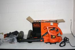 A BLACK AND DECKER GARDEN BLOWER (looks unused) in original box (PAT pass and working)