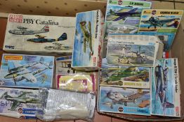 A QUANTITY OF MAINLY BOXED UNBUILT MODEL AIRCRAFT KITS, majority c.1970's, contents not checked