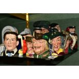 A COLLECTION OF TEN ROYAL DOULTON CHARACTER AND TOBY JUGS, comprising Robin Hood D6534 (seconds),