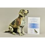 APRIL SHEPHERD (BRITISH CONTEMPORARY) 'PAYING ATTENTION' a limited edition sculpture of a dog 61/