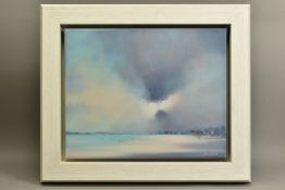 CLAIRE GROSE (BRITISH CONTEMPORARY) 'A BREAK IN THE CLOUDS, WEST WHITTERING', a stormy coastal