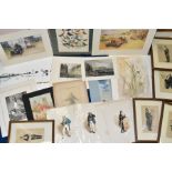 PAINTINGS AND PRINTS, to include a watercolour study of Wild Flowers and a Bee by Elizabeth