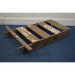 A VINTAGE OAK/PINE SLEIGH