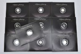 ROYAL MINT LONDON 2012 SPORTS COLLECTION OF SILVER FIFTY PENCE COINS, ten carded coins of disaplines