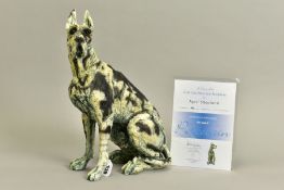 APRIL SHEPHERD (BRITISH CONTEMPORARY) 'ON GUARD' a limited edition sculpture of a Great Dane dog