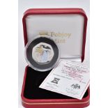 A BOXED SILVER PROOF OF THE ISLE OF MAN CHRISTMAS FIFTY PENCE SERIES, a 2012 coloured angel .925