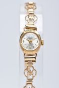 9CT GOLD LADIES REGENCY WRISTWATCH, circular silver dial signed 'Regency 19 Jewels', Arabic and
