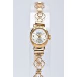 9CT GOLD LADIES REGENCY WRISTWATCH, circular silver dial signed 'Regency 19 Jewels', Arabic and