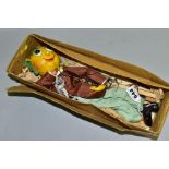 A BOXED PELHAM 'TELEVISIONS MR. TURNIP' PUPPET, playworn condition, some minor damage, paint loss