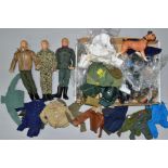 A QUANTITY OF ACTION MAN FIGURES, CLOTHING AND ACCESSORIES, three 1970's era figures all with
