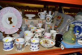 ROYAL MEMORABILIA CERAMICS, ETC, to include Aynsley twin handled cup, bell and comport, Coalport