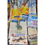 A QUANTITY OF BOXED UNBUILT MODEL AIRCRAFT KITS, plastic kits by Airfix, Matchbox and Esci and